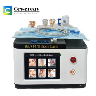 Diyot Lazer Güzellik Makinesi 1470nm 980nm Diyot Lazer Damar Kaldırma Makinesi